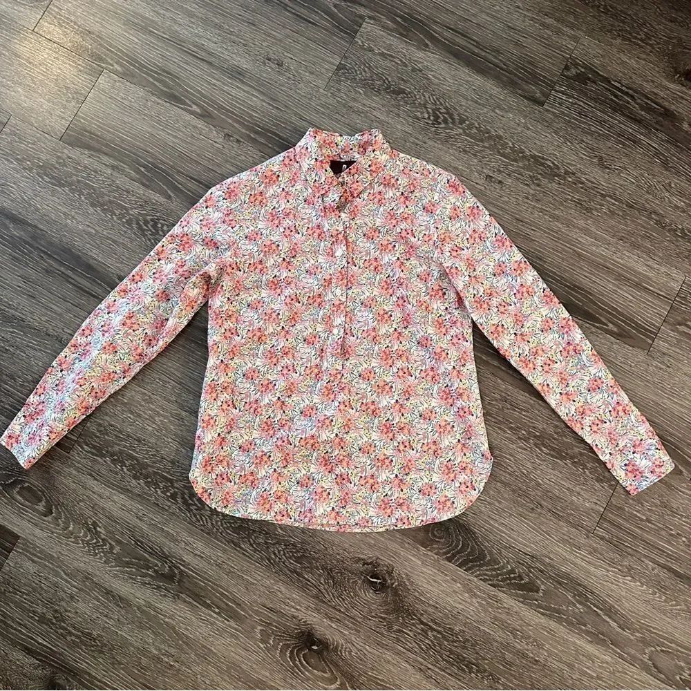 J. Crew Liberty Fabric Half Button Up